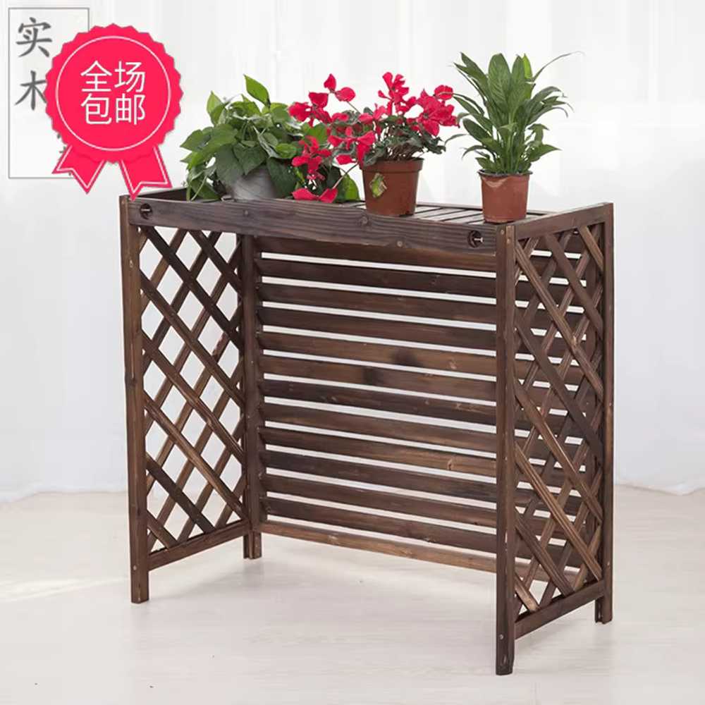 에어컨 실외기 커버 원형구멍 프레임 차폐 햇빛 합금 80x90x40cm 이미지 6