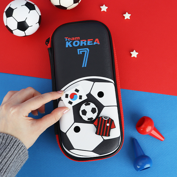 팀코리아 풋볼 EVA 파우치 초등학생 남아 필통 신학기 준비물 축구 캐릭터 파우치 - 상세 이미지 3