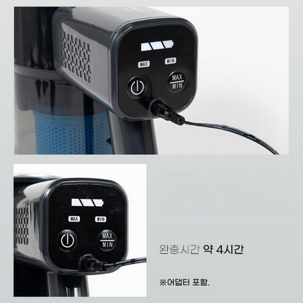 신일 초경량 LED 무선청소기 가벼운 핸디 스틱 진공 청소기 + 3종 틈새 브러쉬 노즐세트 - 상세 이미지 2