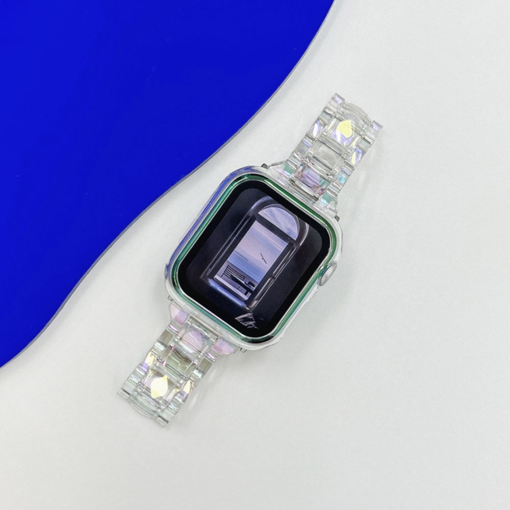 우먼스9999 애플워치 11 스트랩 슬림 투명 10 9 8 7 6 SE2 SE3 호환 밴드 시계줄 제품 이미지