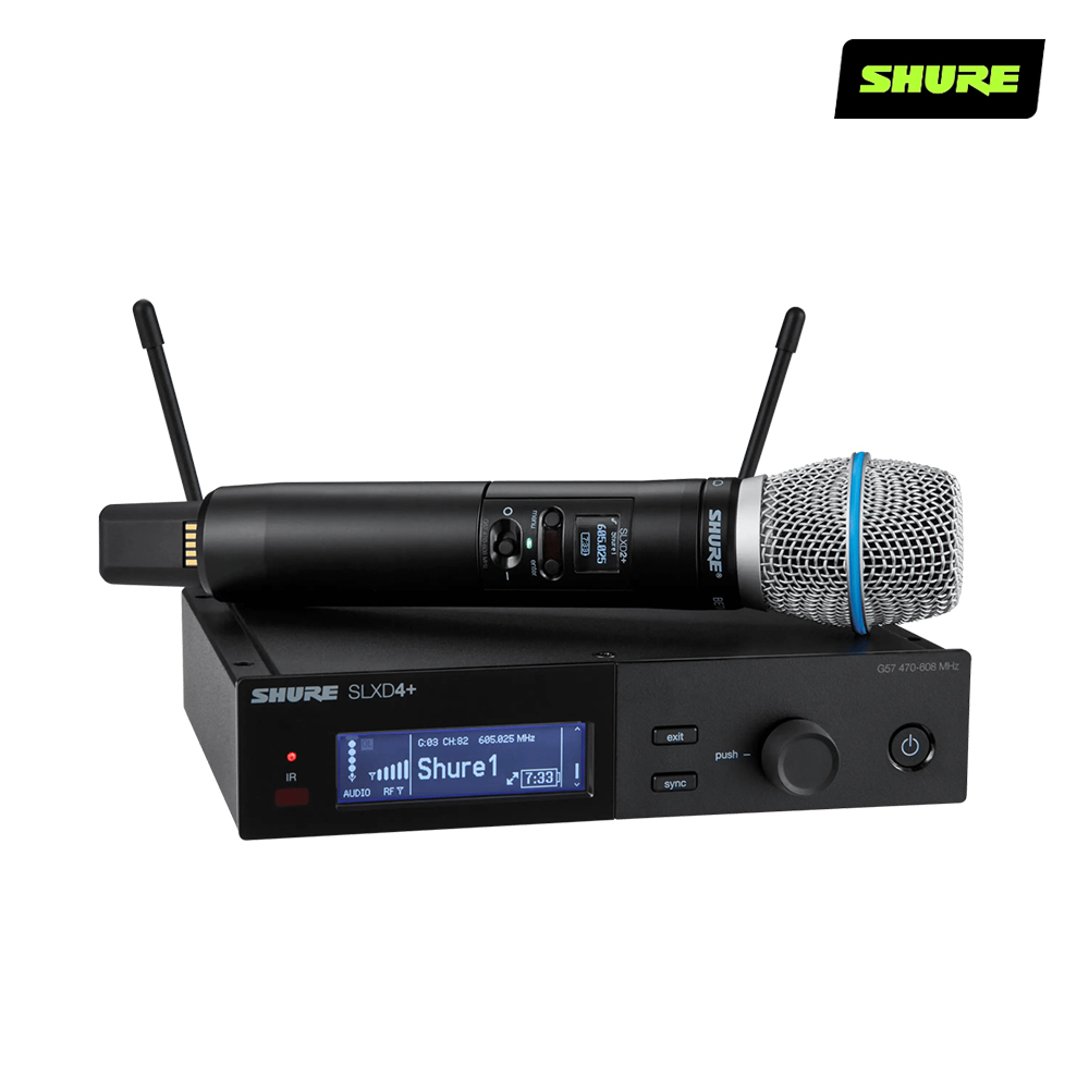 SHURE SLXD24+/BETA87A 슈어 무선 핸드 마이크 세트 SLXD24+/B87A - 상품 이미지