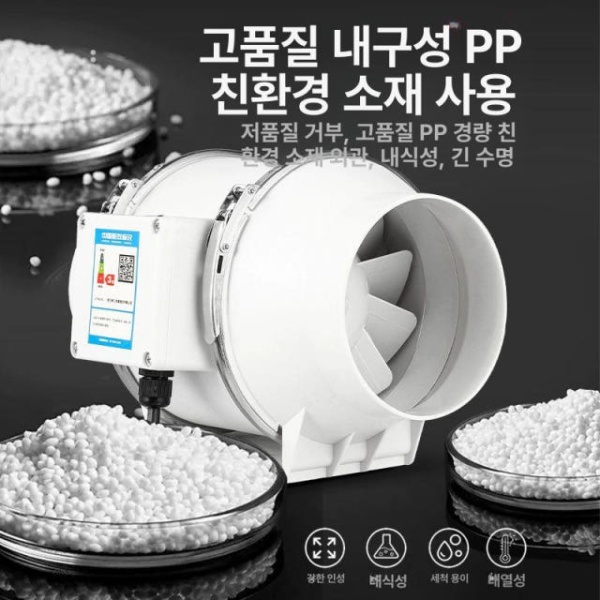 초강력 덕트 배기휀 환기팬 온실 욕실 창문 3인치 플러그인 본체만 배관75 80mm 3인치 플러그인 본체만 배관75 80mm - 상세 이미지 3