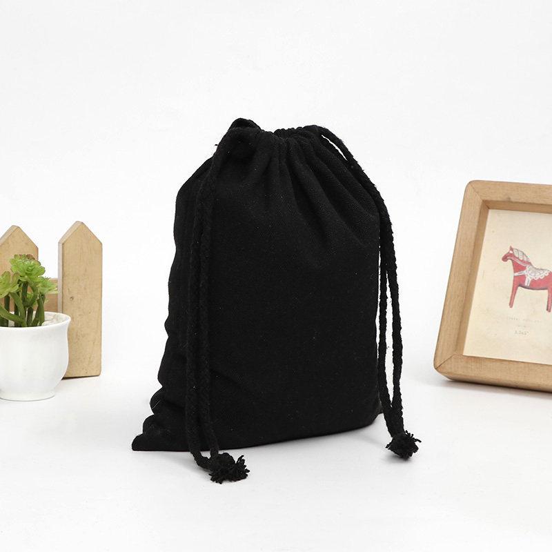 린넨 파우치 복조리 캔버스 복주머니 더스트백 스트링 기타 내추럴 11x13cm - 상세 이미지 2
