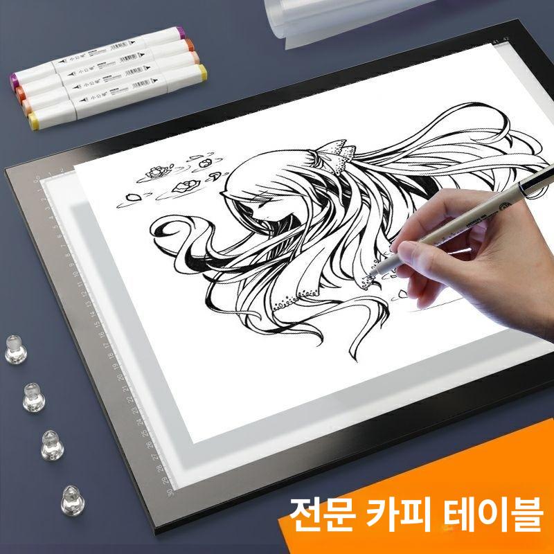 만화 조명판 라이트박스 led책받침그림그리기 충전식 보 A4 + 조광 3단계 USB 5장 5장 A - 상세 이미지 2