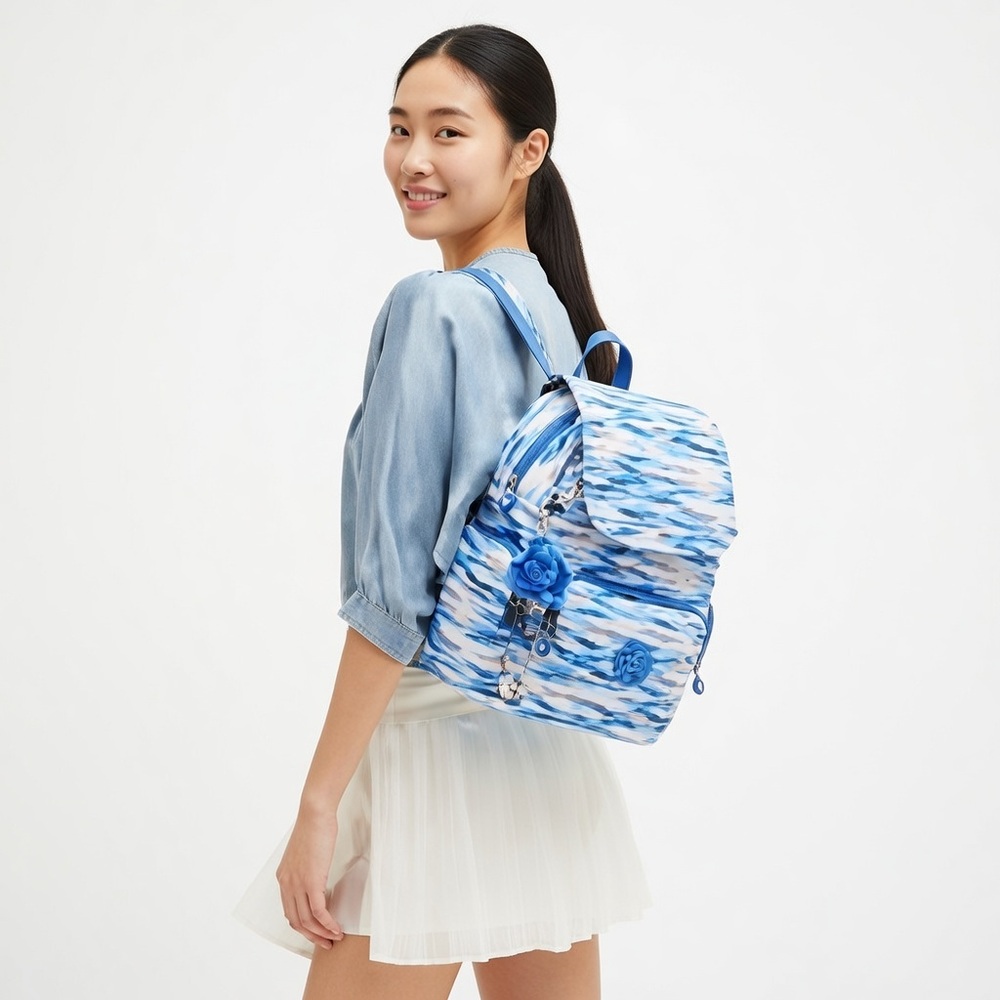 키플링 CITY ZIP S Diluted Blue 팩백 KI6345TX9