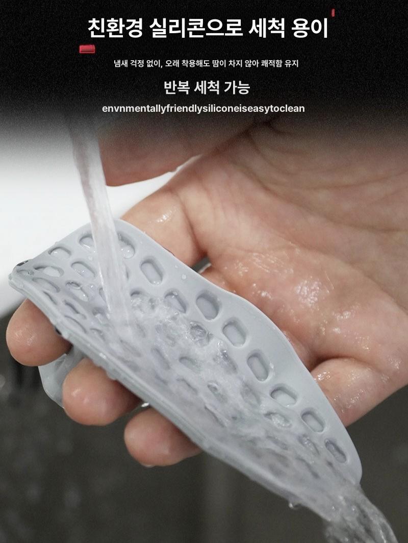 인체 공학적 피트니스 삼각형 그레이 팜 미끄럼 가드 블랙 OPP봉투포장 - 상세 이미지 3