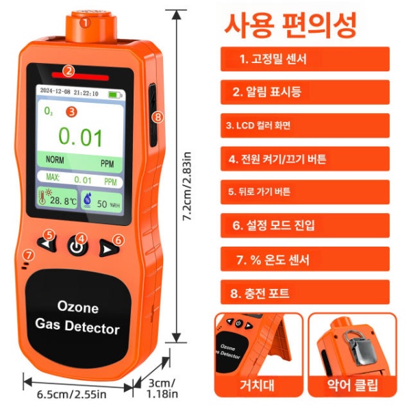 정밀 암모니아 측정기 가정용 화장실 냄새 악취 검출기 오렌지레드 0-20ppm 오렌지레드 0-20ppm - 상세 이미지 3