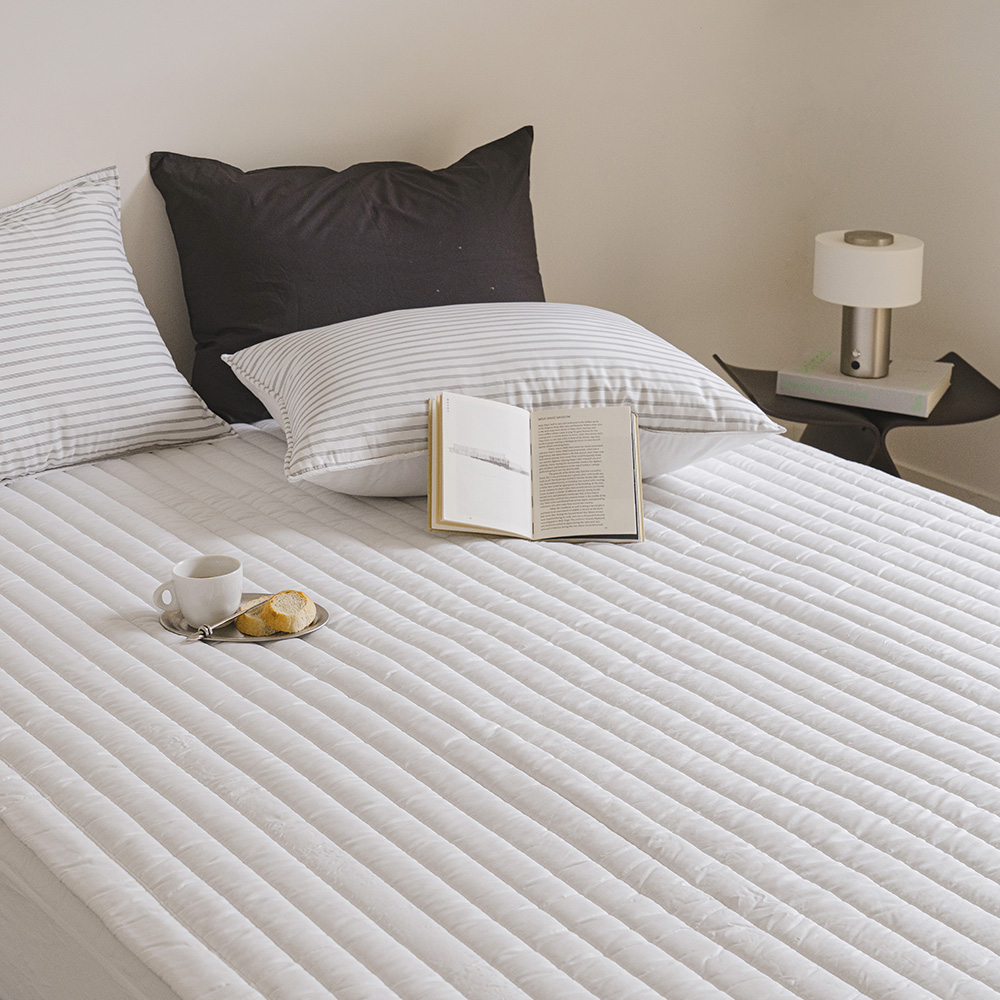 바자르 몽글머핀 침대패드 먼지없는 사계절 봄 가을 이불 순면 고정밴드 SS