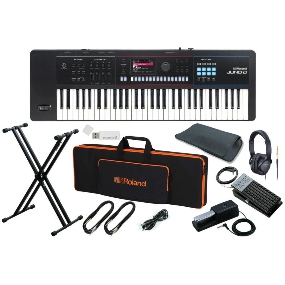 롤랜드 Roland 61키 신디사이저 벨로시티대응 JUNO-D6 악세서리 풀세트 - 상품 이미지