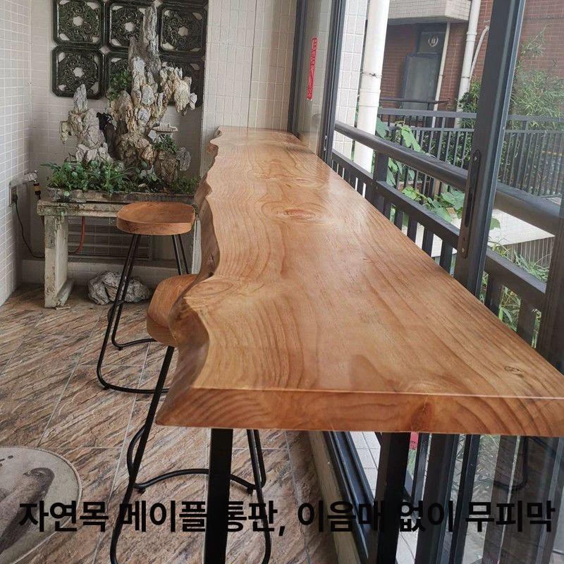 좁은 원목 테이블 소파 뒤 협탁 겸용 베란다 책상 보조 길이 140 - 상세 이미지 3