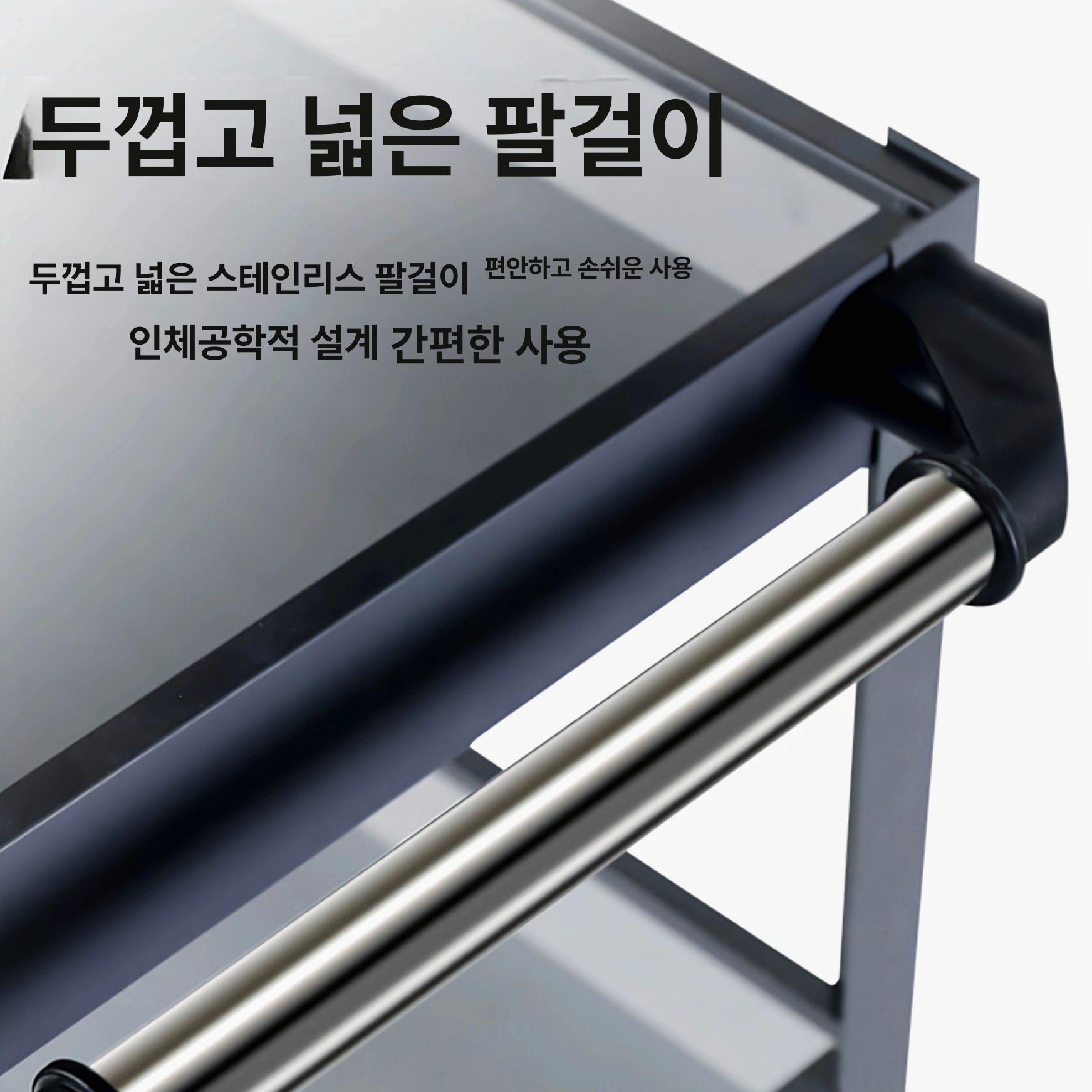 운동기구 카트 요가 소도구 거치대 폼롤러 보관함 선반 블랙 두꺼운 (간격 조절 불가) - 상세 이미지 4