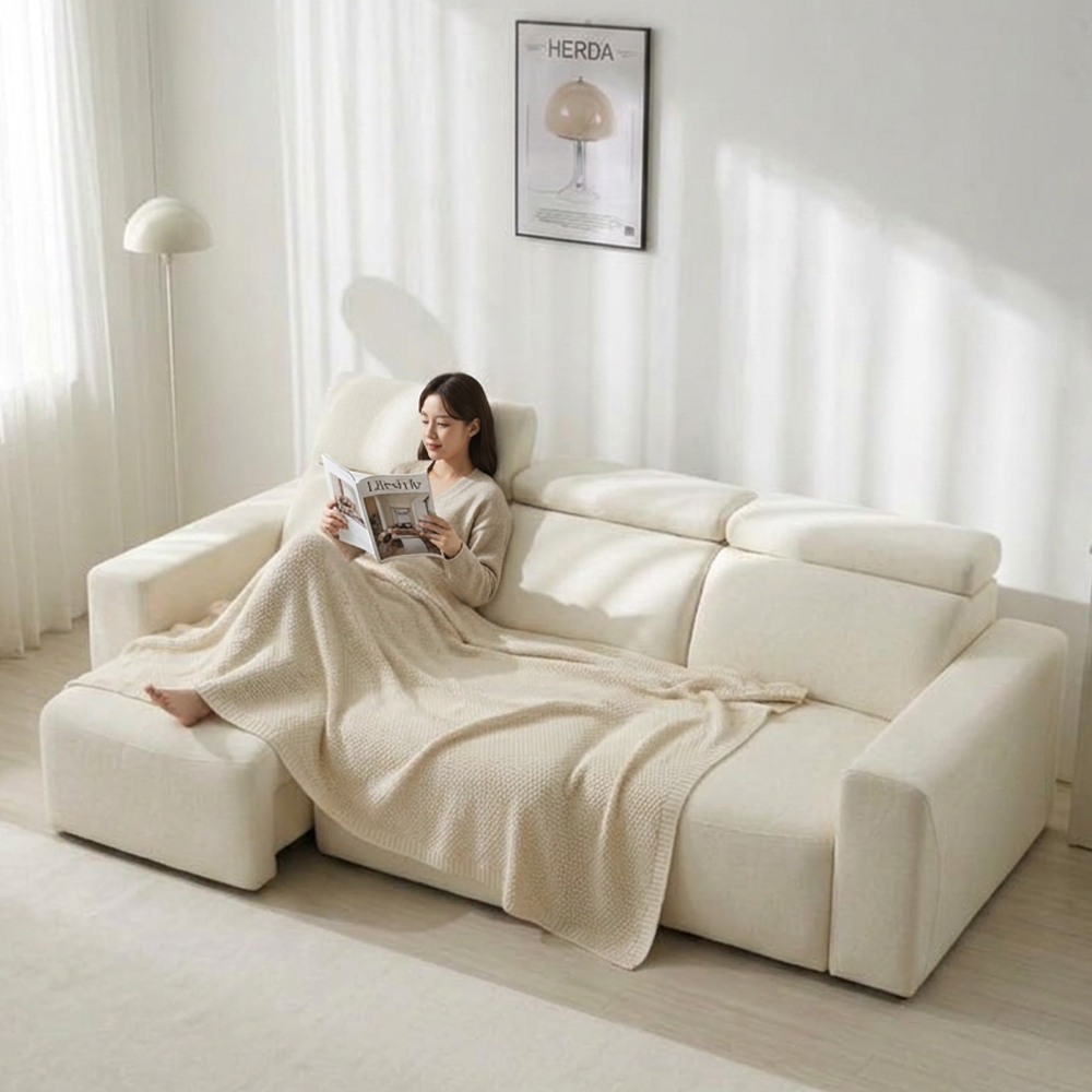 무빙소파 4인용 3세대 전동 리클라이너 쇼파 모션 슬라이딩 - 상품 이미지