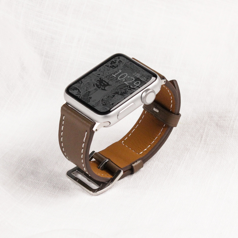 우먼스9999 애플워치 SE3 SE2 11 10 9 8 7 6 스트랩 싱글투어 천연 가죽 레더 호환 밴드 시계줄 제품 이미지