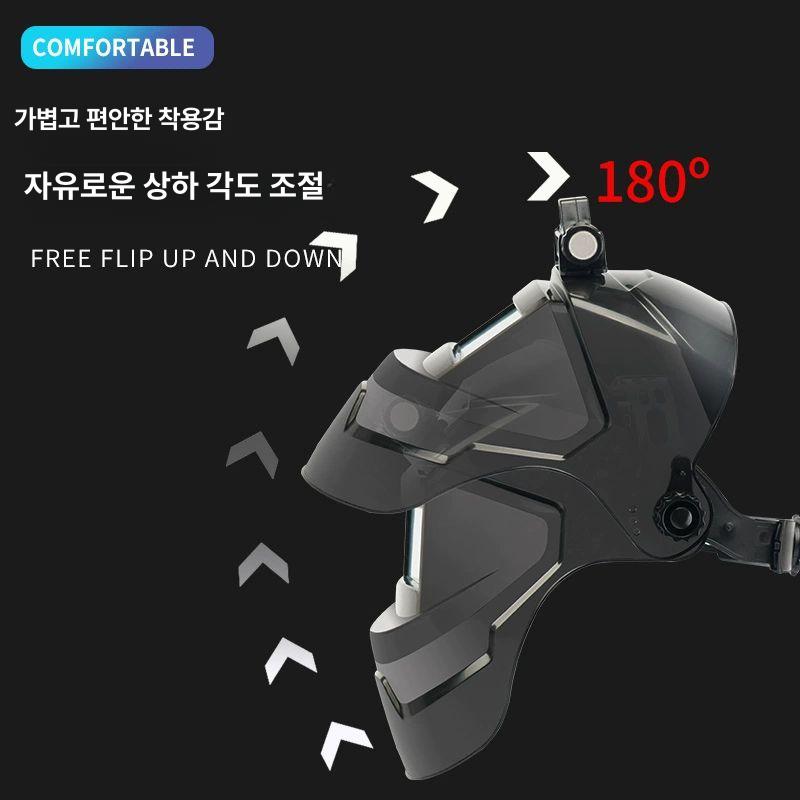 용접 헬멧 마스크 트루컬러 자동 교체 고글 후드 내열성 변광 풀컬러 - 상세 이미지 4