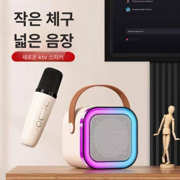 프리미엄 듀얼 블루투스 노래방 무선 KTV용 카라오케 핑크레드 핑크레드 - 상세 이미지 4
