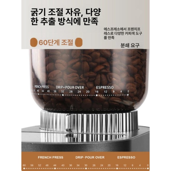 프리미엄 전동 그라인더 커피블레이드 밀크거품기 분쇄기 코니컬 블레이드 스테인리스 옵시디언블랙 표준 A 옵시디언블랙 표준 A - 상세 이미지 2