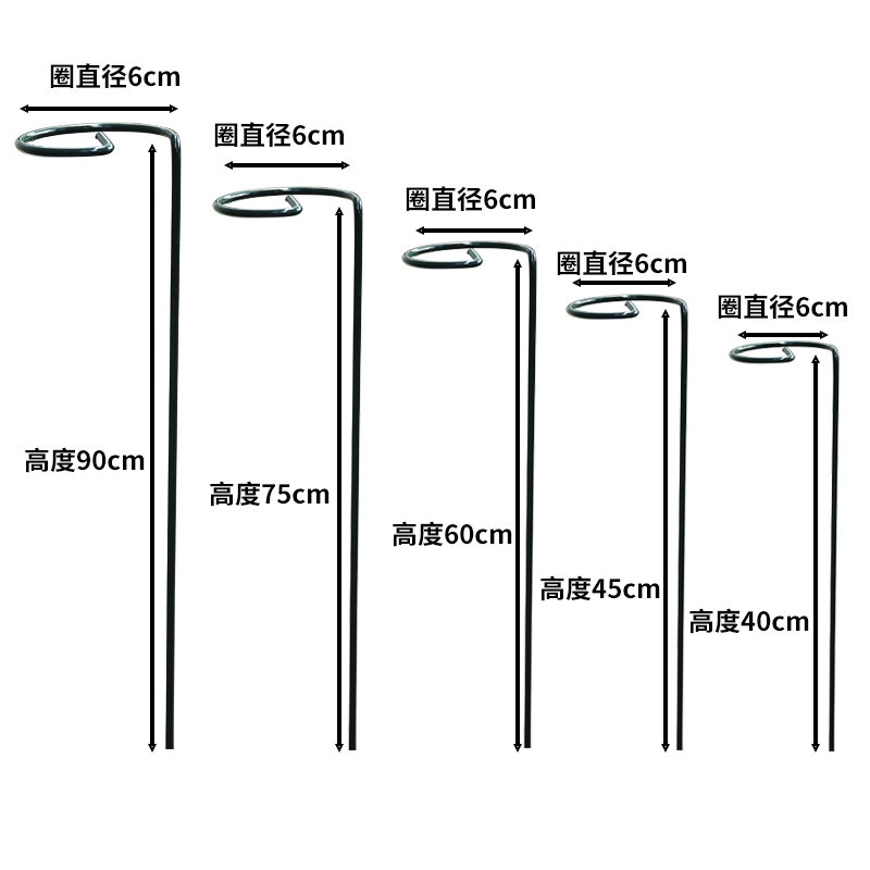 원형 식물지지대 오링 타입 꽃 화초 고추 토마토 지지 프레임 원예용 식물지지대 높이 40cm (3개) - 상세 이미지 3