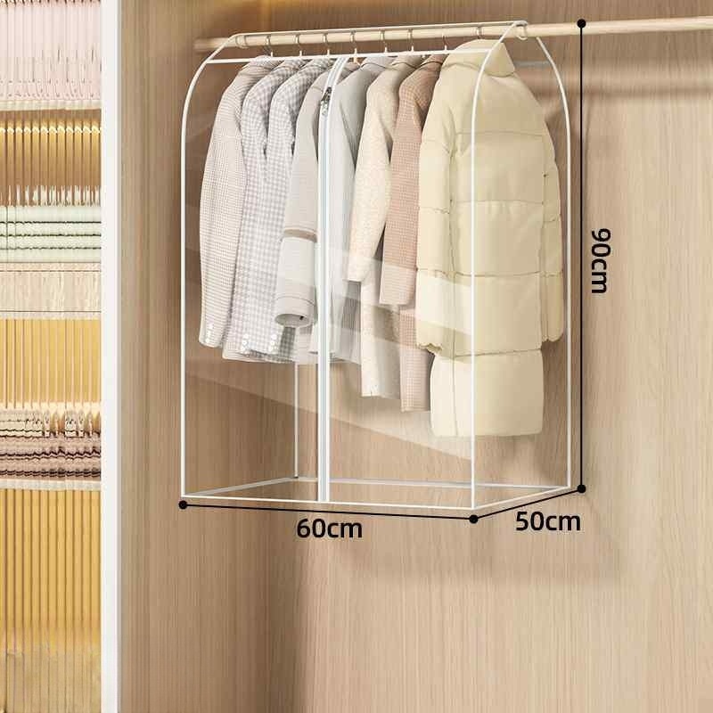옷 커버 투명 먼지 방지 옷걸이형 옷장 먼지방지 옷보관 덮개 방진 60x50x90cm 3개 - 상품 이미지