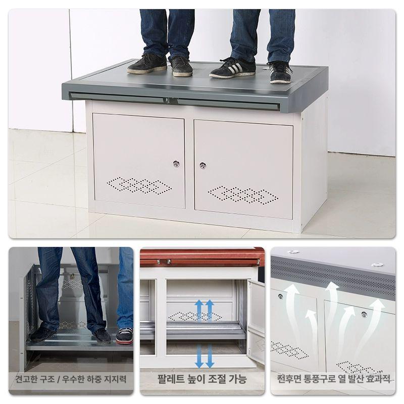 상황실 관제실 실험대 모니터링 보안실 작업대 컴퓨터 F103 삼중 그레이화이트 - 상세 이미지 5