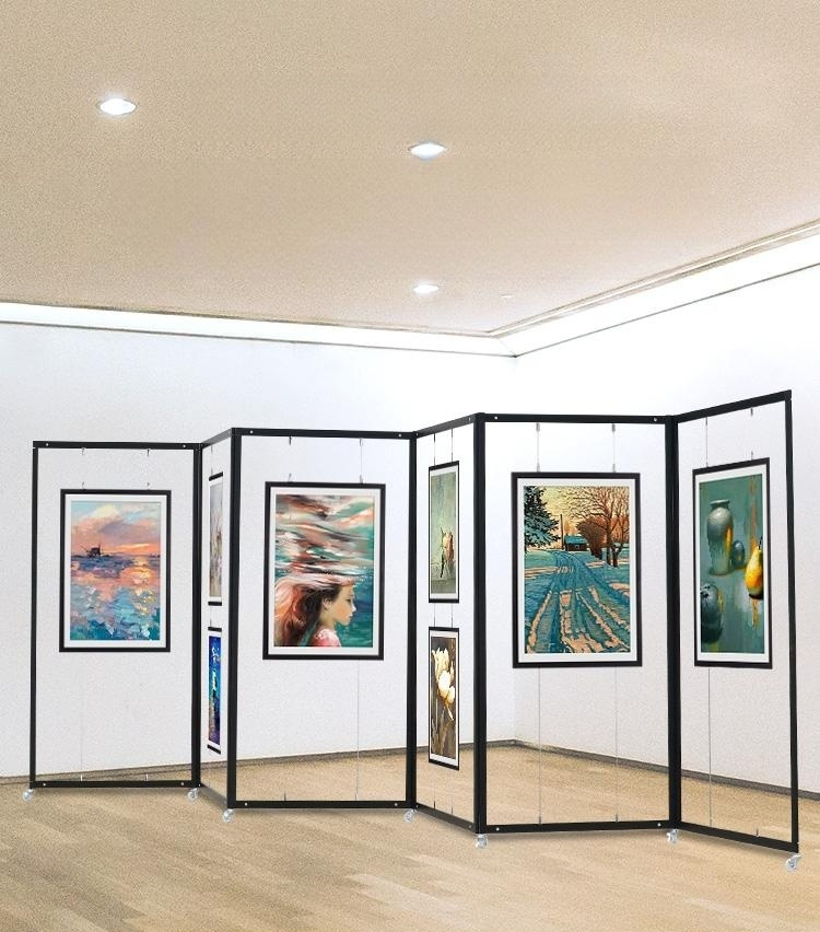 전시 판넬 패널 박람회 갤러리 사진전 가림막 프레임 랙 80x180cm 접이식 전시대 - 상품 이미지