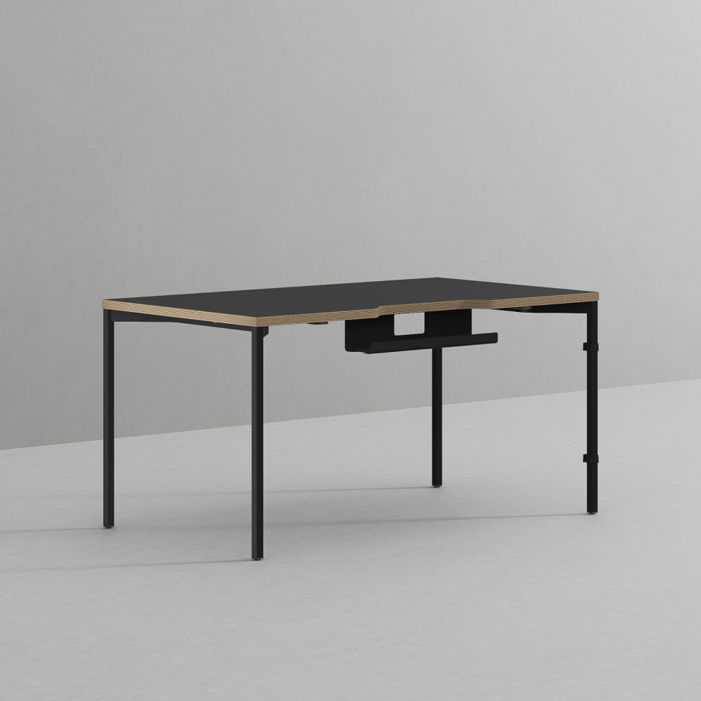 데스커 컴퓨터 책상 2.0 1400x800mm, 빈티지블랙 - 상품 이미지