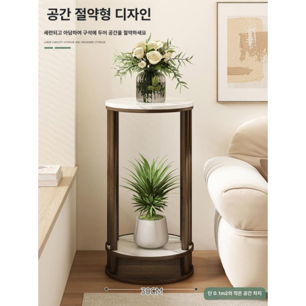 모던 원목 이동식 화분 진열대 거실 발코니 티 소형 48cm 정리대 다육이 티 소형 48cm - 상세 이미지 3