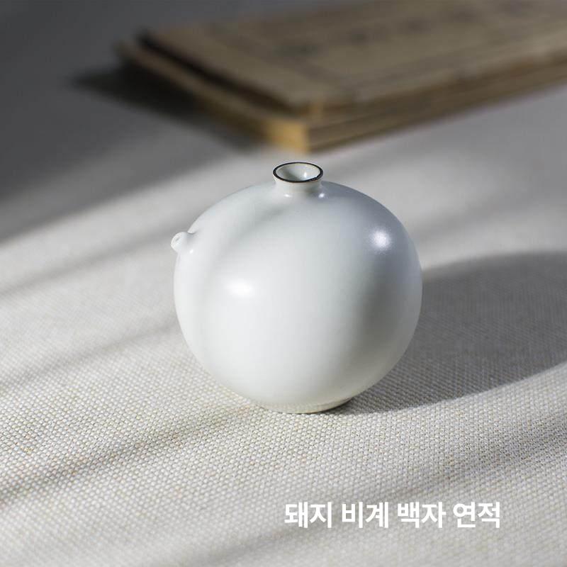 청자 서예용품 고급 도자기 연적 필방 캘리 붓글씨 섬세한 얼음 균열 무늬 - 상세 이미지 2