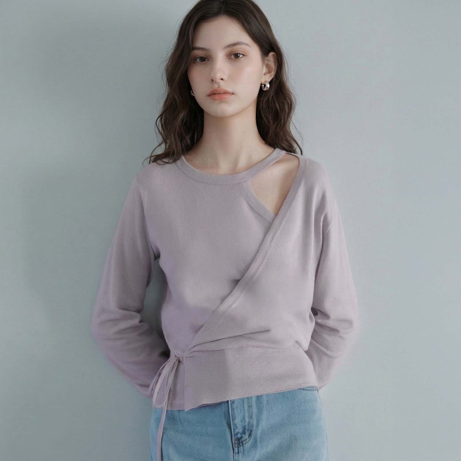 [제로스트릿][김유정 착용][6컬러] 울 블렌딩 랩 스웨터 WOOL BLENDING WRAP SWEATER