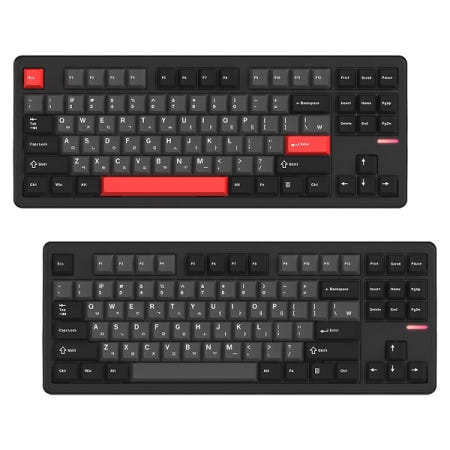 긱스타 GKG87 유무선 기계식 키보드 블랙 저소음 선셋축