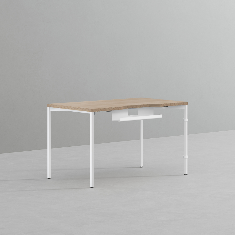 데스커 컴퓨터 책상 2.0 1200x700mm, 메이플+화이트 - 상품 이미지