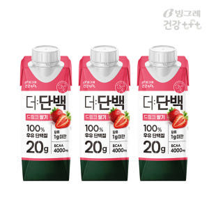 빙그레 더단백 드링크 단백질음료 딸기, 250ml, 3개 맛있게 먹은 솔직 후기 - 상품 이미지 1