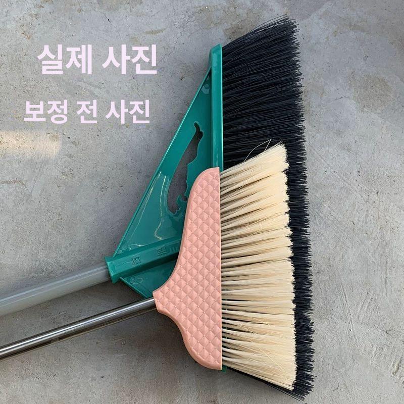 현장 플라스틱 블랙 낙엽 빗자루 초대형 130cm 45cm 연결봉 - 상세 이미지 4