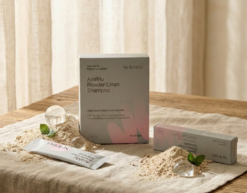 쎌레모  에이라뮤 파우더 클린 샴푸 1회용 스틱파우더  두피샴푸 지성두피 제품 이미지