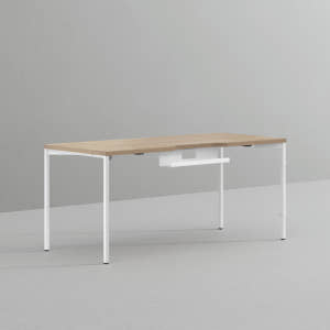 데스커 컴퓨터 책상 2.0 1600x700mm, 메이플+화이트 솔직 후기 | 실제 배치 사진 포함 - 상품 이미지 1