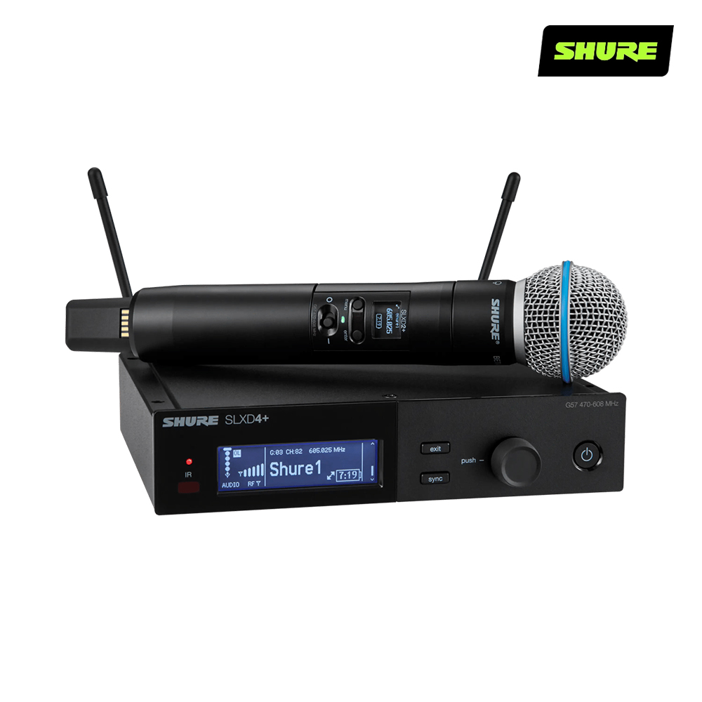 SHURE SLXD24+/BETA58 슈어 1채널 무선 핸드 마이크 세트 SLXD24+/B58 - 상품 이미지