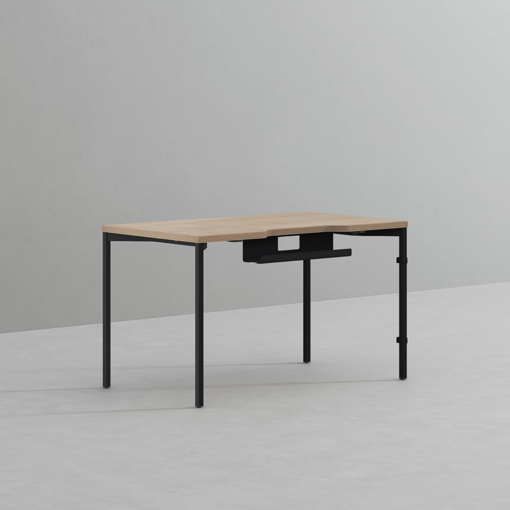 데스커 컴퓨터 책상 2.0 1200x700mm, 메이플+빈티지블랙 - 상품 이미지