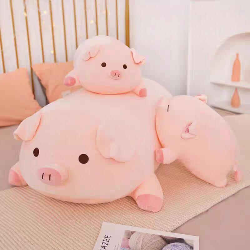 모찌인형 돼지 봉제 생일선물 수면 대왕 둥근 눈 누운 돼지 80cm - 상품 이미지