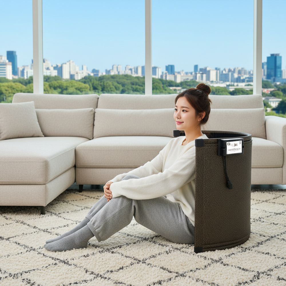 3H 한일온열기 온열돔 원적외선 돔사우나 목 어깨 허리 등 배 복부 그래핀 열돔 전기 찜질기 온열기-그래핀 뉴블랙 - 상세 이미지 5