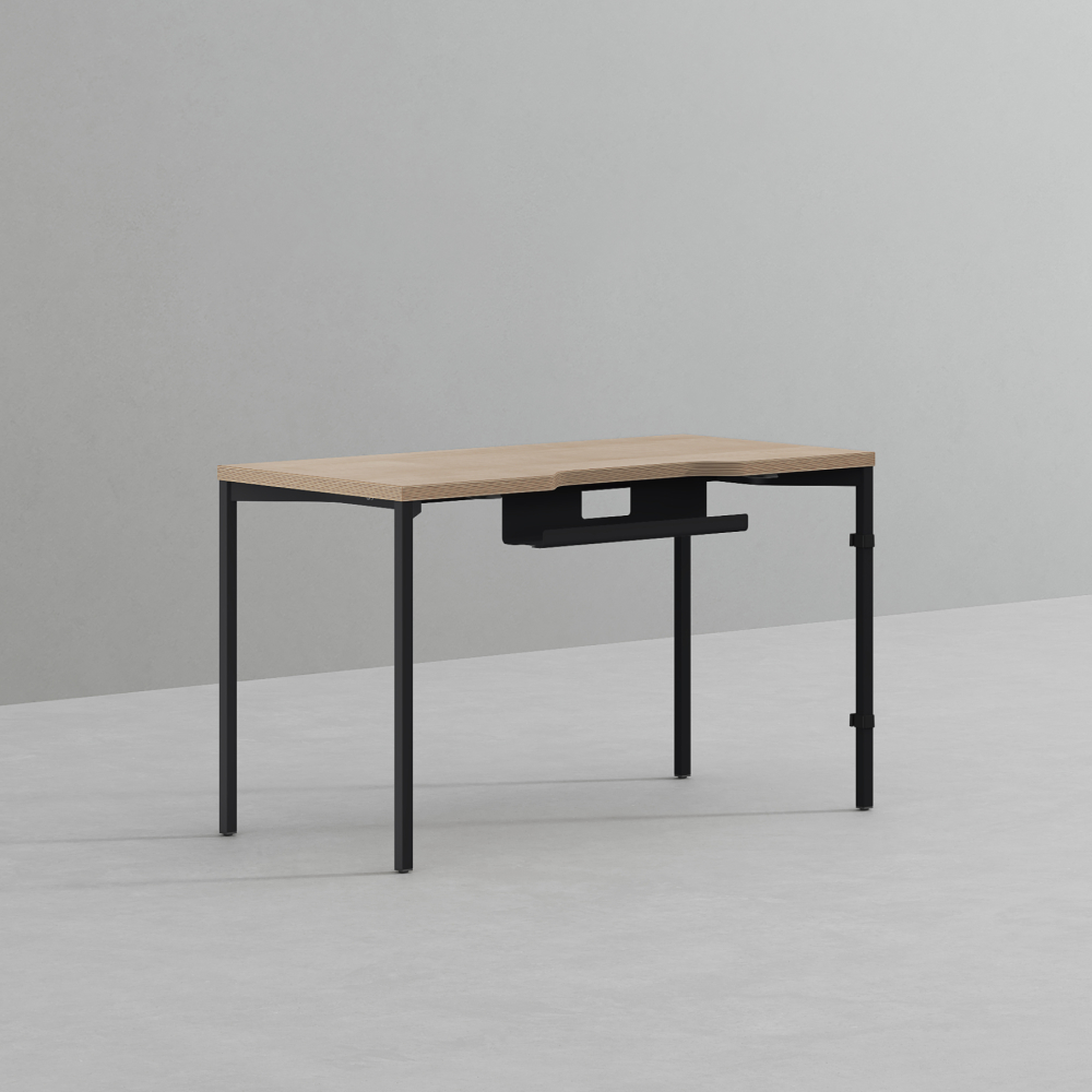 데스커 컴퓨터 책상 2.0 1200x600mm, 메이플+빈티지블랙 - 상품 이미지