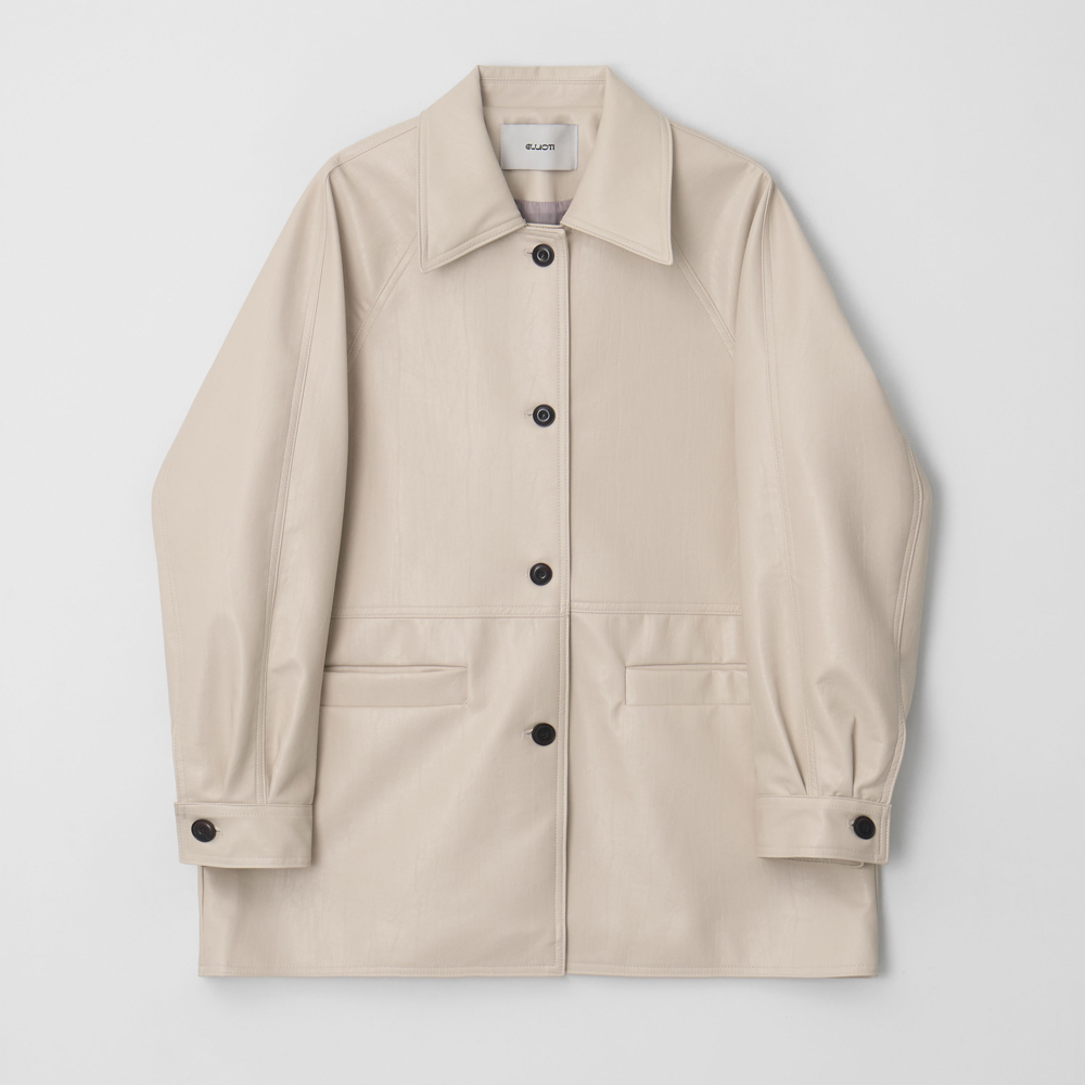 Vera Leather Half Coat_2Color 이미지 6