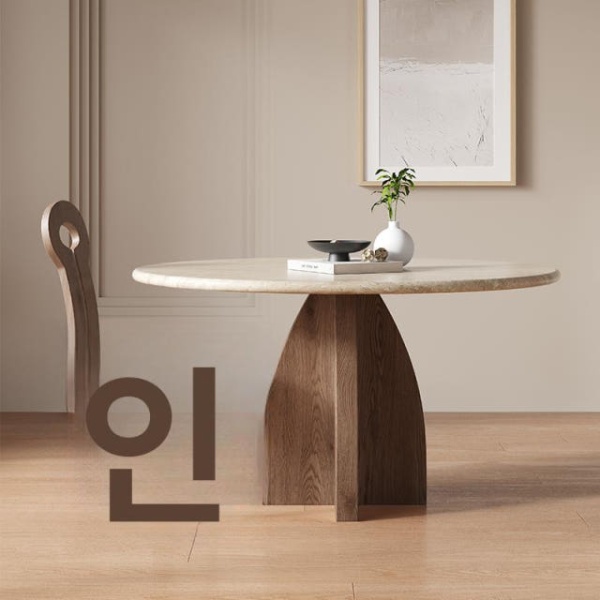 럭셔리 모던 천연 대리석 회전의자 벤치 블랙 돌로마이트 원형 135x135x75cm 돌로마이트 블랙 80x80x75cm - 상세 이미지 3