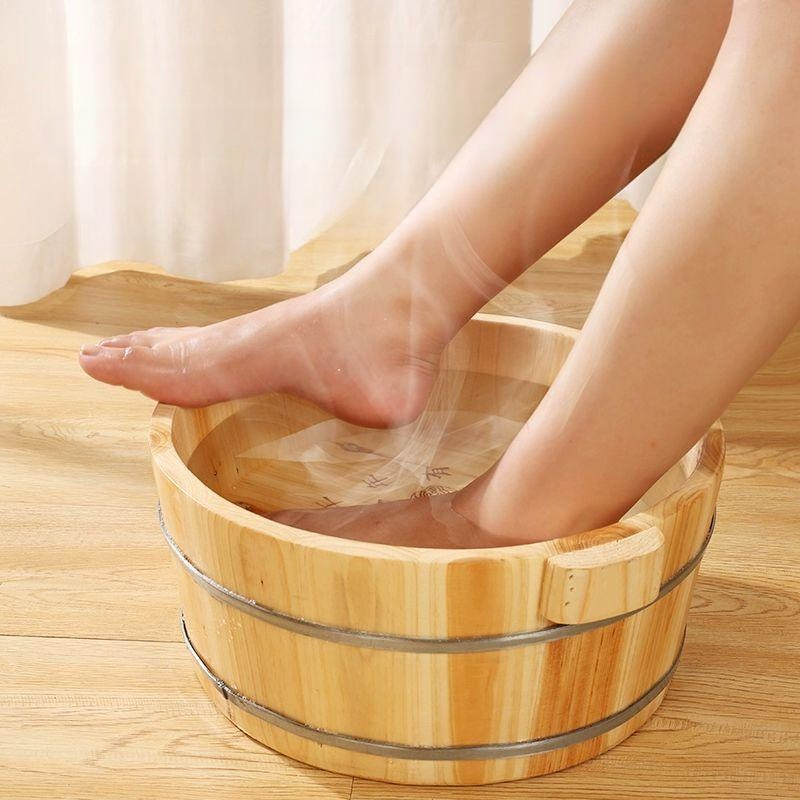 나무 바가지 온천 료칸 히노끼 세숫대야 일본 사우나 대야 족욕 샤워 삼나무 - 상품 이미지