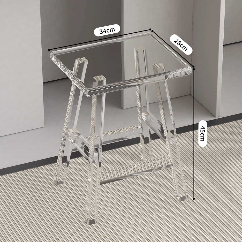 아크릴 바 의자 가정용 투명 용 아일랜드 인테리어 체어 45cm 이미지 6