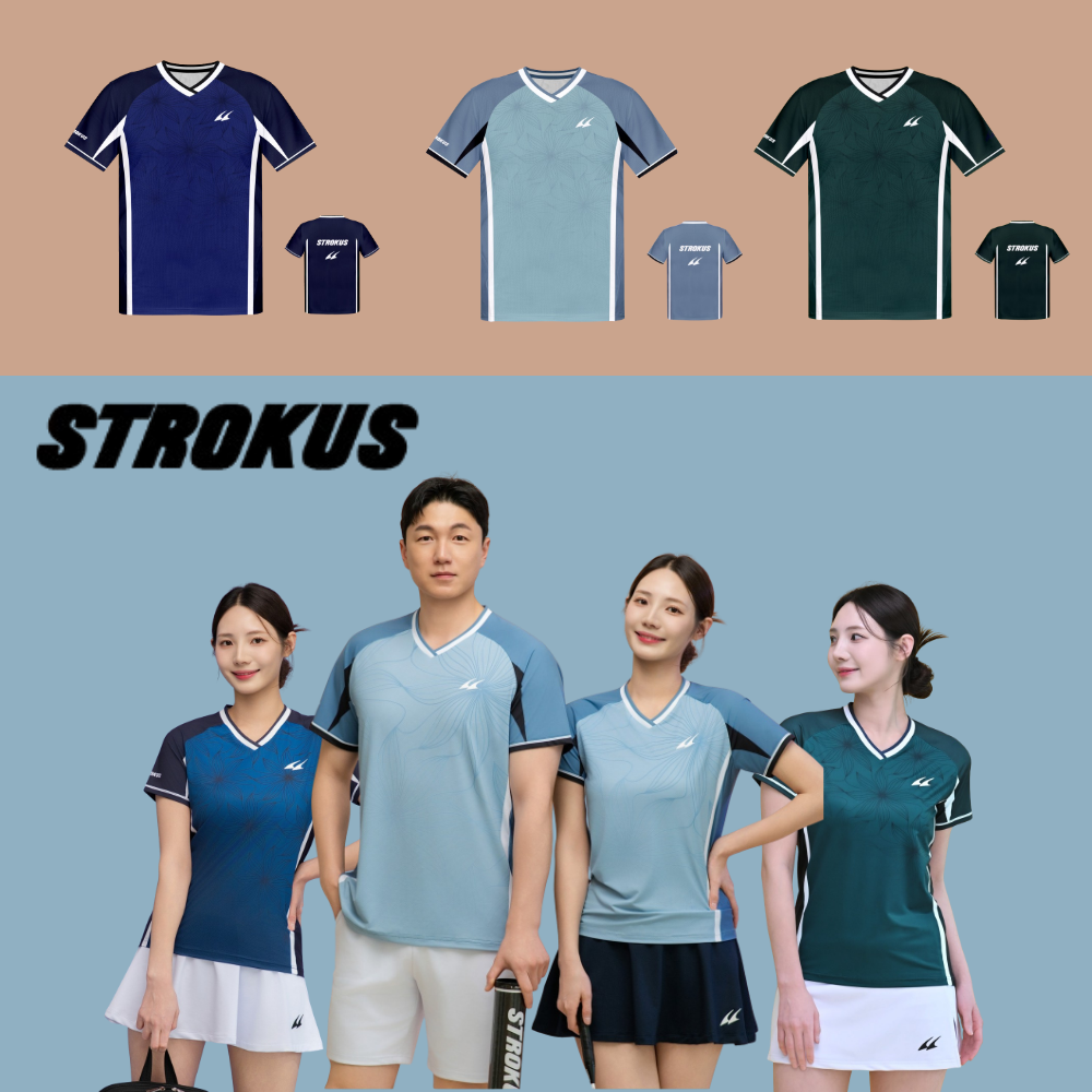 스트로커스 배드민턴의류 경기복 배드민턴복 게임 웨어 STRT-2602 - 상품 이미지