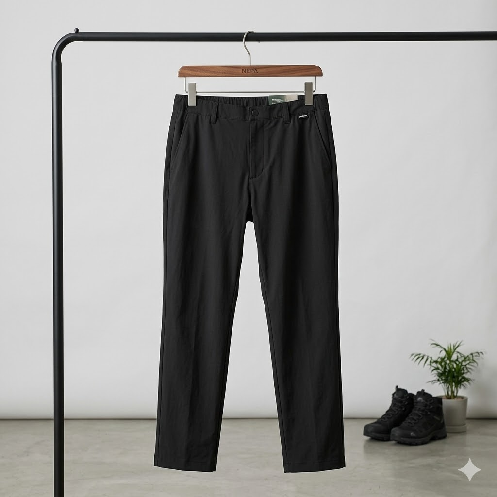 네파 남성 봄 아웃도어 허리밴드 스판 항균 세미 와이드핏 등산 바지 - 상세 이미지 2