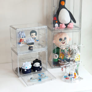투명 피규어 케이스 2단 선반 정리 가챠 장식장 굿즈 보관함 프라모델 진... 실사용 후기 | 효과 있을까? - 상품 이미지 4