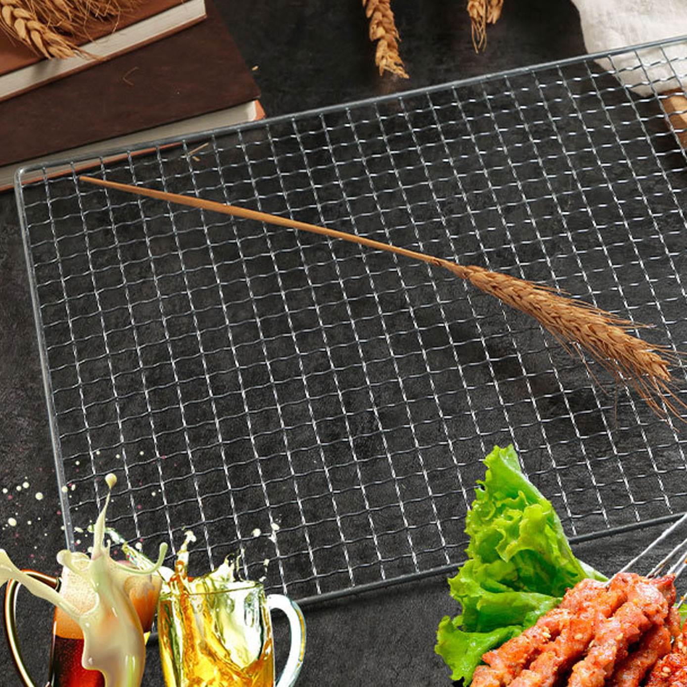 마운틴하이커 캠핑 바베큐 일회용 석쇠 5개 숯불 그릴 철망 BBQ 그릴망 이미지 7