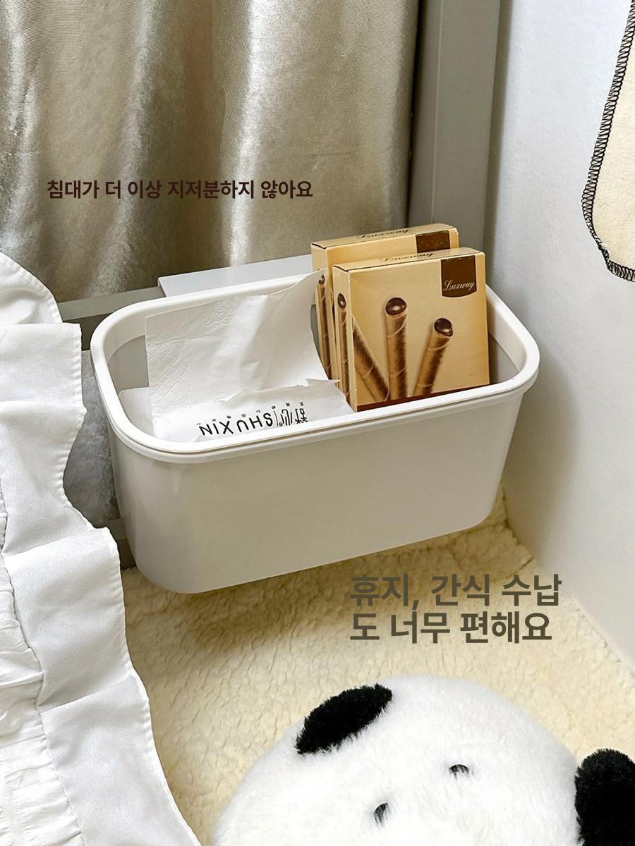 침대 코너 테이블 협탁 공간활용 사이드 간이 행잉 바스켓 1개 - 상세 이미지 4