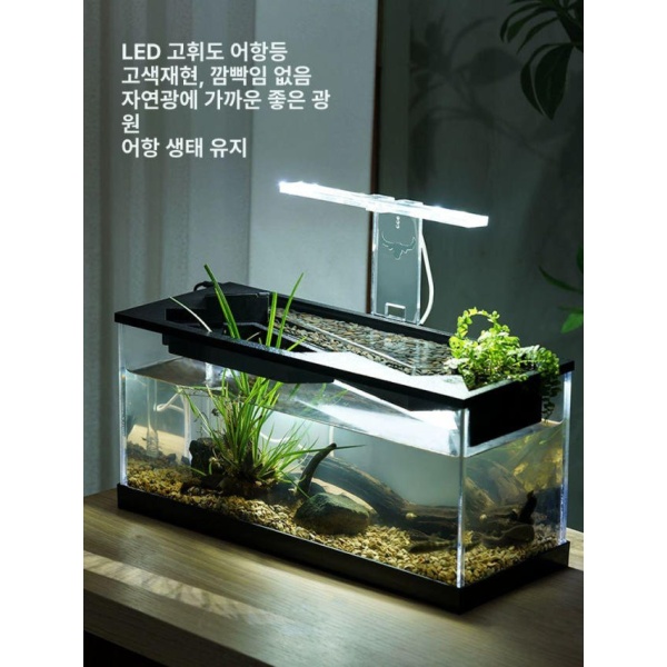 프리미엄 자동청소 금붕어 수조 대형 수중펌프포함 원형 물멍 인테리어 아크릴 무드등 소형 수중펌프포함 - 상세 이미지 2