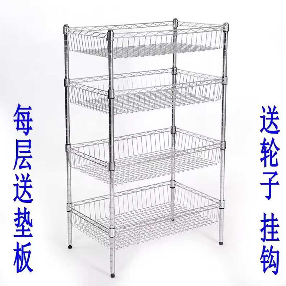 대형 식기 건조대 야채 주방 용 냄비 과일 그릇 보관 선반 3단 - 상세 이미지 4